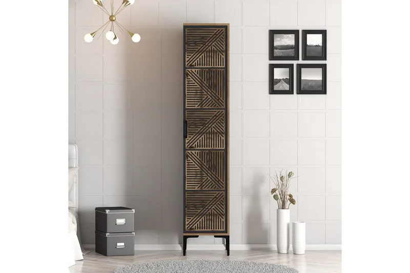 Kumsal Garderob 40x47,5 cm - Valnöt/Antracit - Förvaring - Klädförvaring - Garderob & garderobssystem