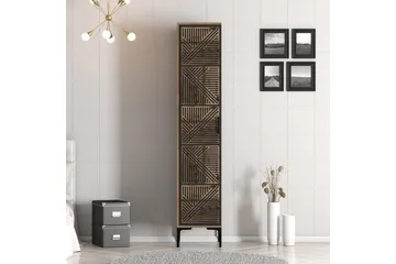 Kumsal Garderob 40x47,5 cm - Valnöt/Antracit - Förvaring - Klädförvaring - Garderob & garderobssystem