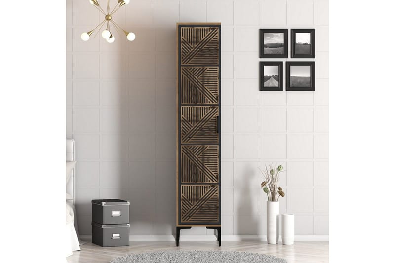 Kumsal Garderob 40x47,5 cm - Valnöt/Antracit - Förvaring - Klädförvaring - Garderob & garderobssystem