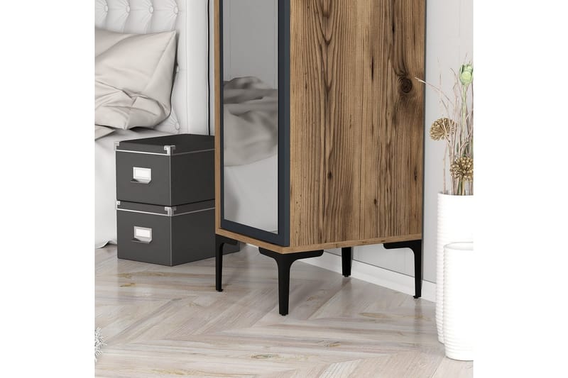 Kumsal Garderob 40x47,5 cm - Valnöt/Antracit - Förvaring - Klädförvaring - Garderob & garderobssystem