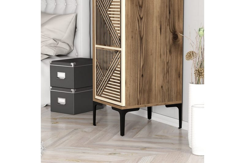 Kumsal Garderob 40x47,5 cm - Valnöt/Cream - Förvaring - Klädförvaring - Garderob & garderobssystem