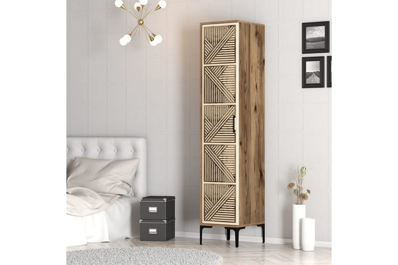 Kumsal Garderob 40x47,5 cm - Valnöt/Cream - Förvaring - Klädförvaring - Garderob & garderobssystem