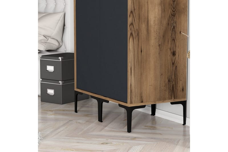 Kumsal Garderob 80 cm - Antracit - Förvaring - Klädförvaring - Garderob & garderobssystem