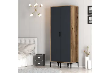Kumsal Garderob 80 cm - Antracit - Förvaring - Klädförvaring - Garderob & garderobssystem
