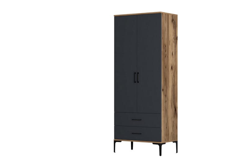 Kumsal Garderob 80 cm - Antracit - Förvaring - Klädförvaring - Garderob & garderobssystem