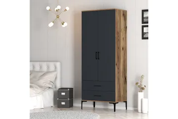 Kumsal Garderob 80 cm - Antracit - Förvaring - Klädförvaring - Garderob & garderobssystem