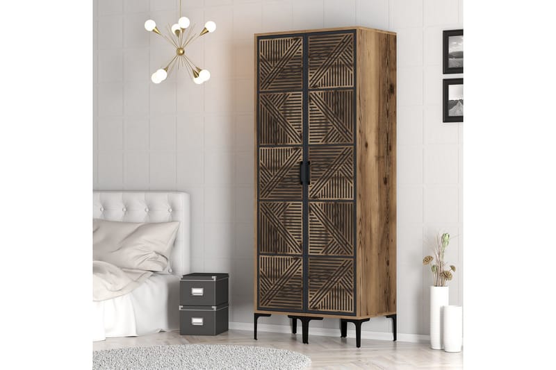 Kumsal Garderob 80 cm - Antracit - Förvaring - Klädförvaring - Garderob & garderobssystem