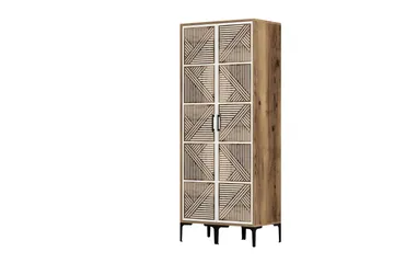 Kumsal Garderob 80 cm - Brun/Vit - Förvaring - Klädförvaring - Garderob & garderobssystem