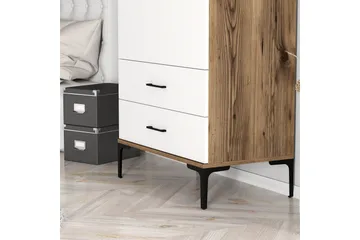 Kumsal Garderob 80 cm - Brun/Vit - Förvaring - Klädförvaring - Garderob & garderobssystem