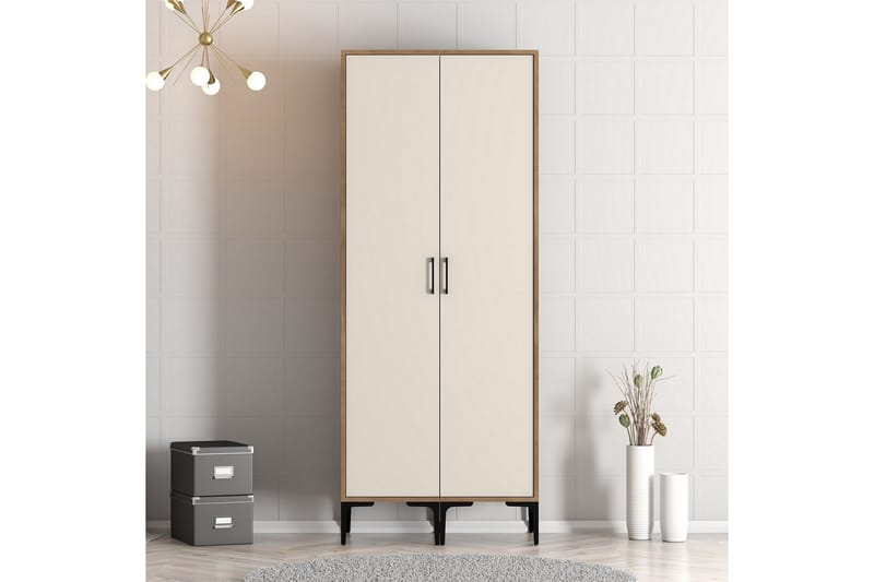 Kumsal Garderob 80 cm - Cream - Förvaring - Klädförvaring - Garderob & garderobssystem