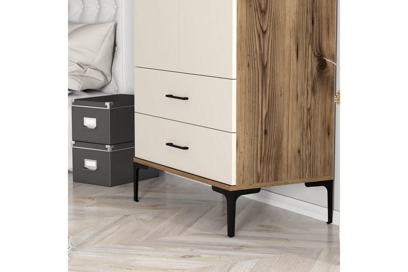 Kumsal Garderob 80 cm - Cream - Förvaring - Klädförvaring - Garderob & garderobssystem