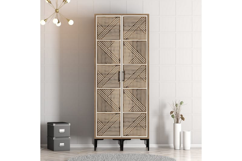 Kumsal Garderob 80 cm - Cream - Förvaring - Klädförvaring - Garderob & garderobssystem