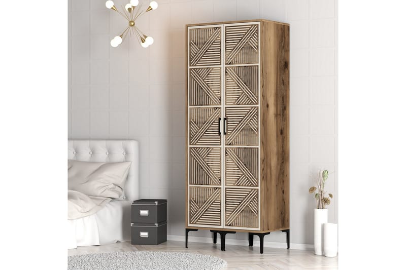 Kumsal Garderob 80 cm - Cream - Förvaring - Klädförvaring - Garderob & garderobssystem