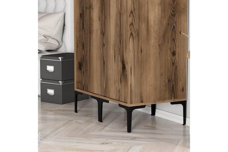 Kumsal Garderob 80 cm - Valnöt - Förvaring - Klädförvaring - Garderob & garderobssystem