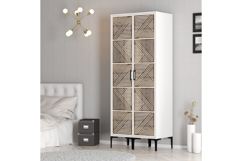 Kumsal Garderob 80 cm - Vit - Förvaring - Klädförvaring - Garderob & garderobssystem