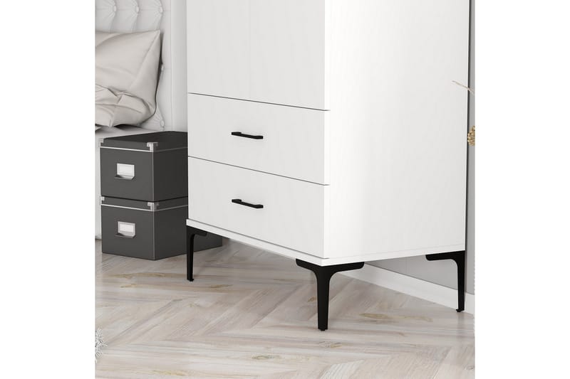 Kumsal Garderob 80 cm - Vit - Förvaring - Klädförvaring - Garderob & garderobssystem
