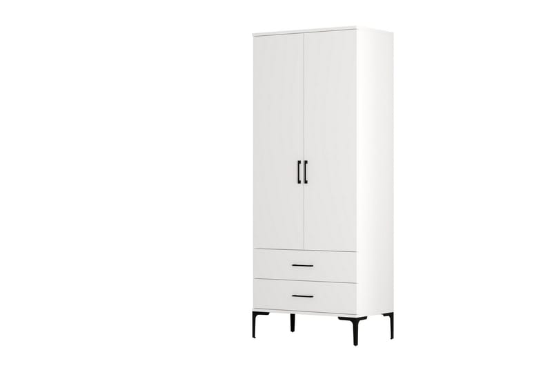 Kumsal Garderob 80 cm - Vit - Förvaring - Klädförvaring - Garderob & garderobssystem