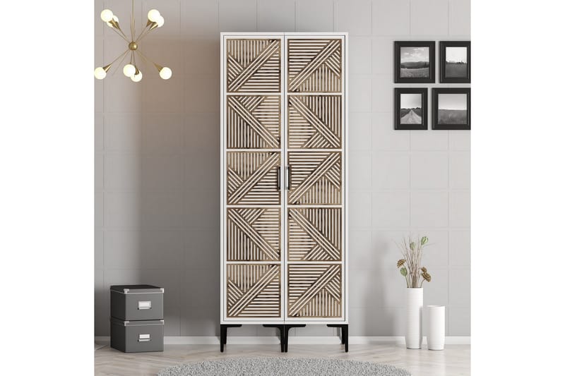 Kumsal Garderob 80 cm - Vit - Förvaring - Klädförvaring - Garderob & garderobssystem