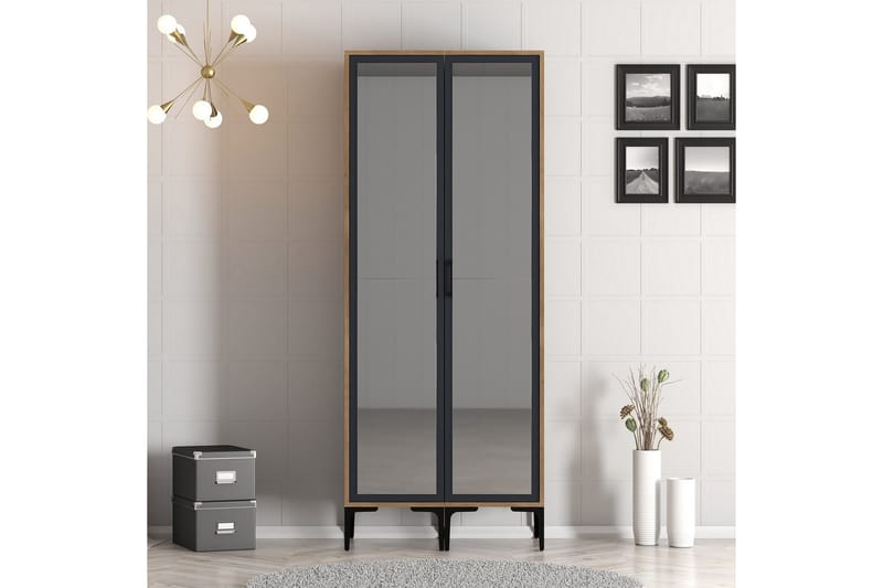 Kumsal Garderob med Spegel - Antracit - Förvaring - Klädförvaring - Garderob & garderobssystem