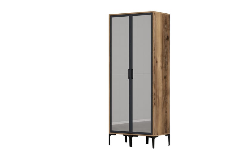 Kumsal Garderob med Spegel - Antracit - Förvaring - Klädförvaring - Garderob & garderobssystem