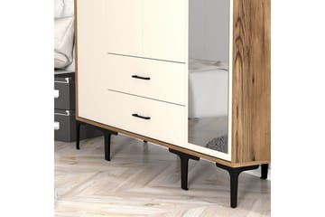 Kumsal Garderob med Spegel - Cream - Förvaring - Klädförvaring - Garderob & garderobssystem