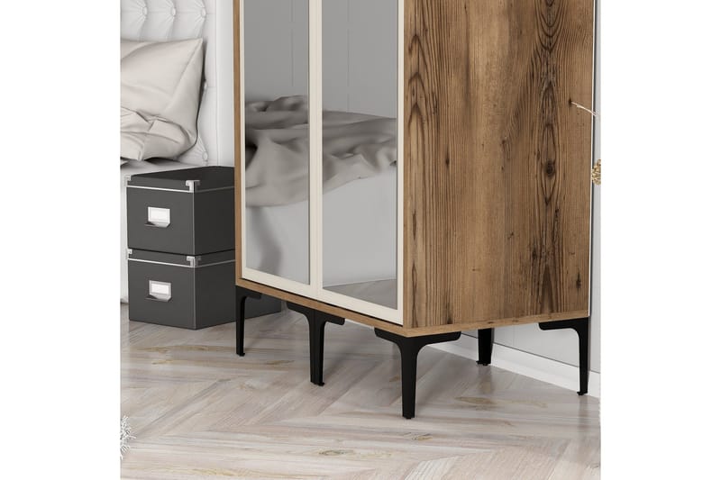 Kumsal Garderob med Spegel - Cream - Förvaring - Klädförvaring - Garderob & garderobssystem