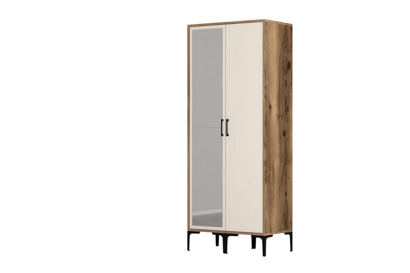 Kumsal Garderob med Spegel - Cream - Förvaring - Klädförvaring - Garderob & garderobssystem