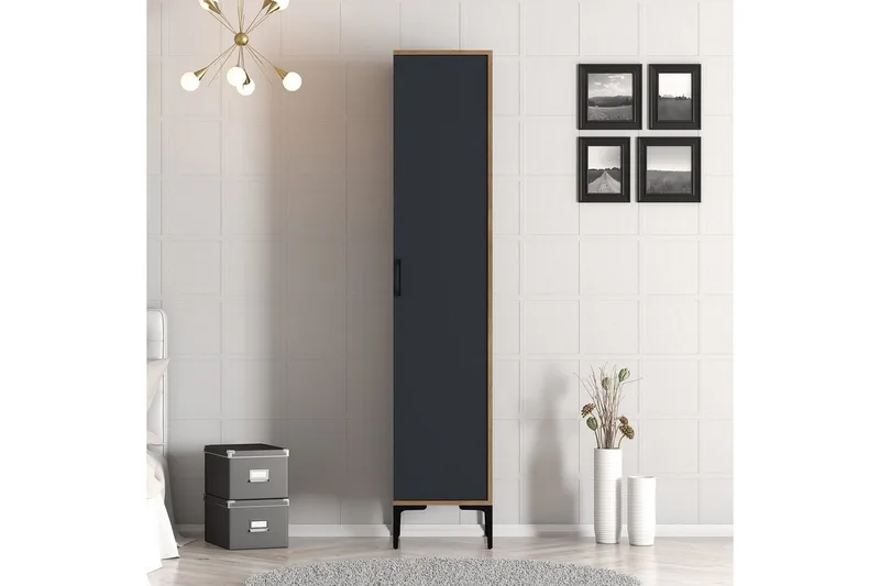 Kumsal Garderobsskåp 40x47,5 cm - Valnöt/Antracit - Förvaring - Klädförvaring - Garderob & garderobssystem - Klädskåp & fristående garderob