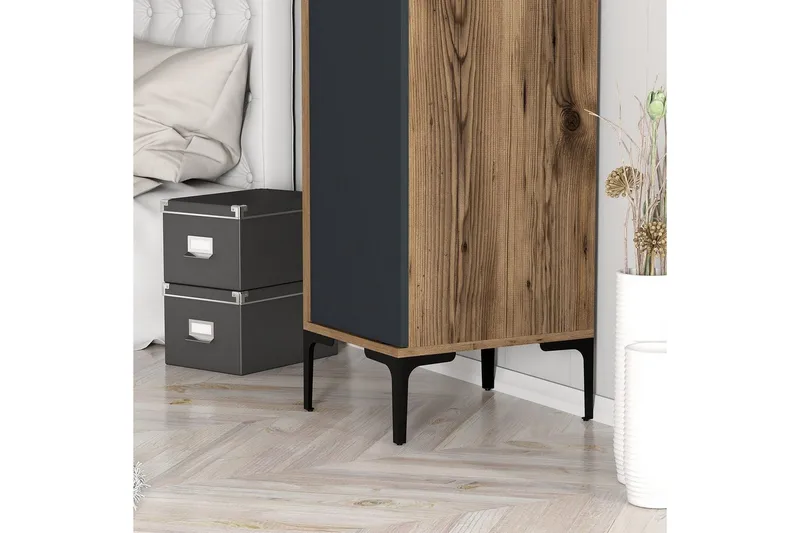 Kumsal Garderobsskåp 40x47,5 cm - Valnöt/Antracit - Förvaring - Klädförvaring - Garderob & garderobssystem - Klädskåp & fristående garderob