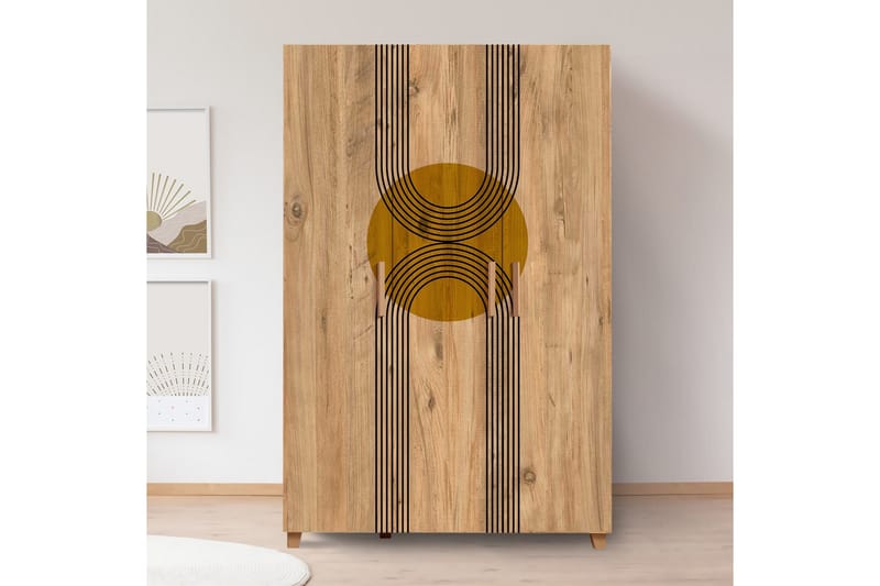 Leva Garderob 120x189 cm Brun - Hanah Home - Förvaring - Klädförvaring - Garderob & garderobssystem