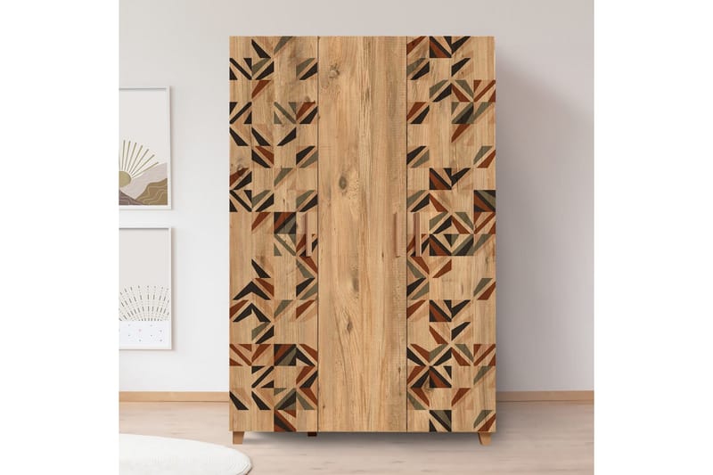 Leva Garderob 120x189 cm Brun - Hanah Home - Förvaring - Klädförvaring - Garderob & garderobssystem