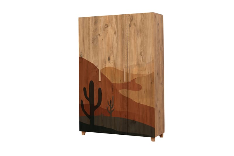 Leva Garderob 120x189 cm Brun - Hanah Home - Förvaring - Klädförvaring - Garderob & garderobssystem