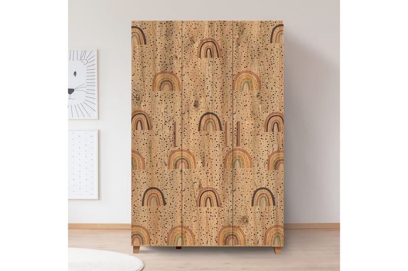 Leva Garderob 120x189 cm Brun - Hanah Home - Förvaring - Klädförvaring - Garderob & garderobssystem