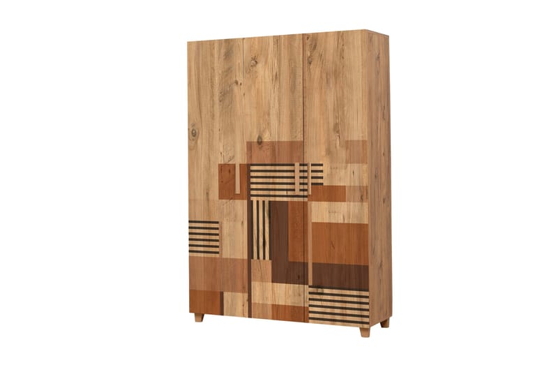 Leva Garderob 120x189 cm Brun - Hanah Home - Förvaring - Klädförvaring - Garderob & garderobssystem