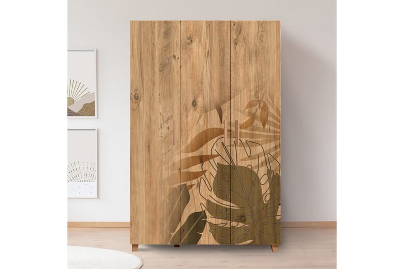 Leva Garderob 120x189 cm Brun - Hanah Home - Förvaring - Klädförvaring - Garderob & garderobssystem