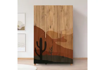 Leva Garderob 120x189 cm Brun - Hanah Home - Förvaring - Klädförvaring - Garderob & garderobssystem