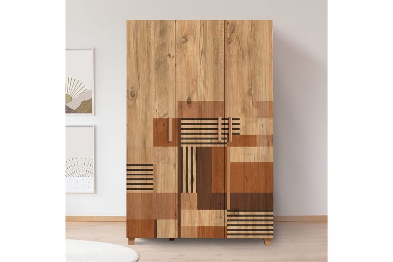 Leva Garderob 120x189 cm Brun - Hanah Home - Förvaring - Klädförvaring - Garderob & garderobssystem