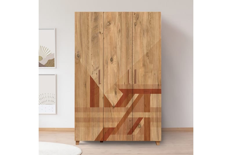 Leva Garderob 120x189 cm Brun - Hanah Home - Förvaring - Klädförvaring - Garderob & garderobssystem