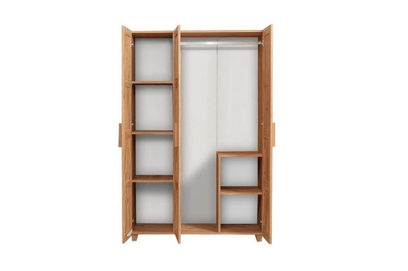 Leva Garderob 120x189 cm Brun/Vit - Hanah Home - Förvaring - Klädförvaring - Garderob & garderobssystem