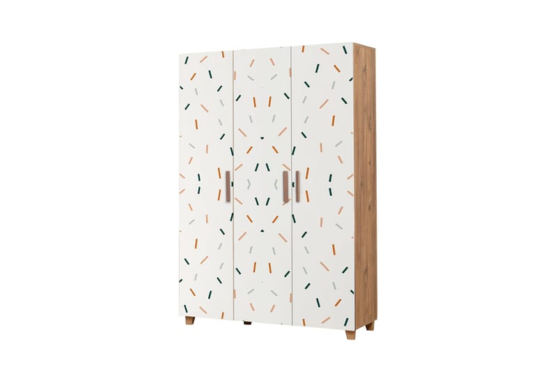 Leva Garderob 120x189 cm Brun/Vit - Hanah Home - Förvaring - Klädförvaring - Garderob & garderobssystem