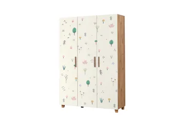 Leva Garderob 120x189 cm Brun/Vit