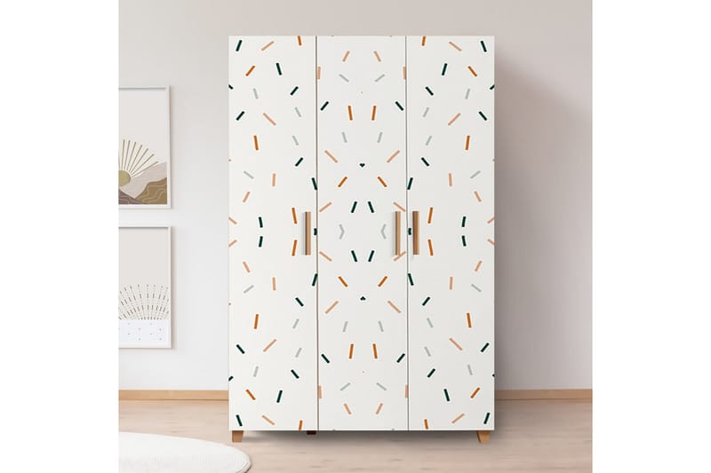 Leva Garderob 120x189 cm Brun/Vit - Hanah Home - Förvaring - Klädförvaring - Garderob & garderobssystem