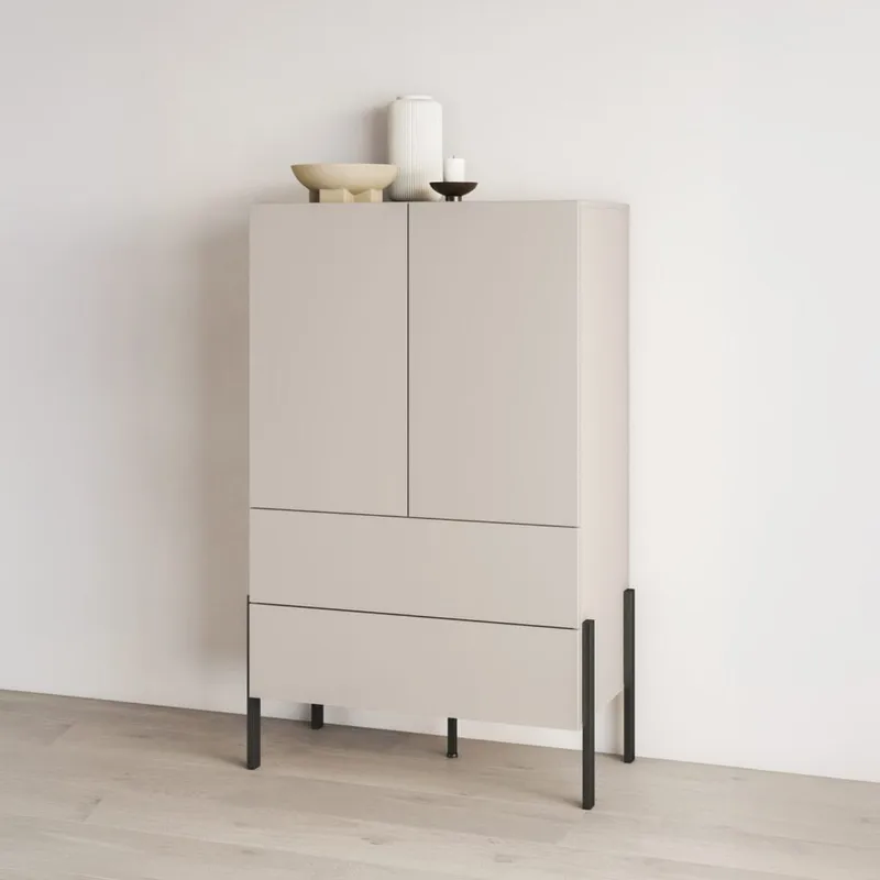 Linneskåp Jukon S 2 Dörrar med 2 Lådor - Kashmir - Förvaring - Klädförvaring - Garderob & garderobssystem - Klädskåp & fristående garderob