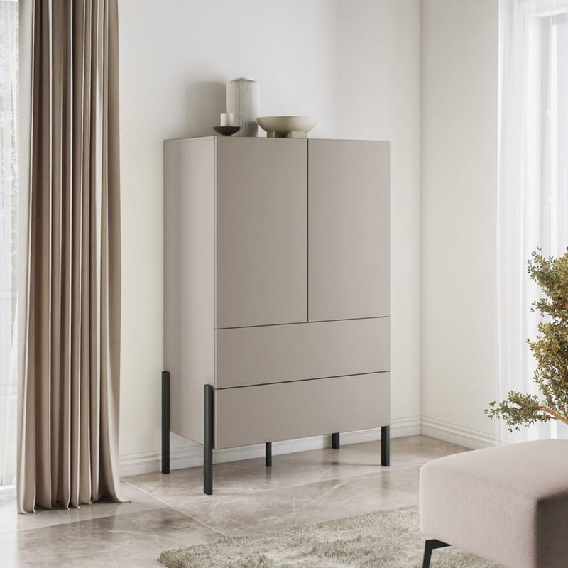 Linneskåp Jukon S 2 Dörrar med 2 Lådor - Kashmir - Förvaring - Klädförvaring - Garderob & garderobssystem - Klädskåp & fristående garderob