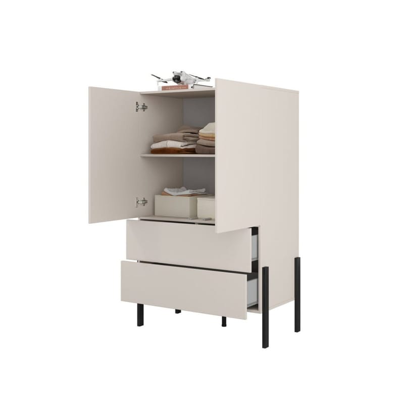 Linneskåp Jukon S 2 Dörrar med 2 Lådor - Kashmir - Förvaring - Klädförvaring - Garderob & garderobssystem - Klädskåp & fristående garderob