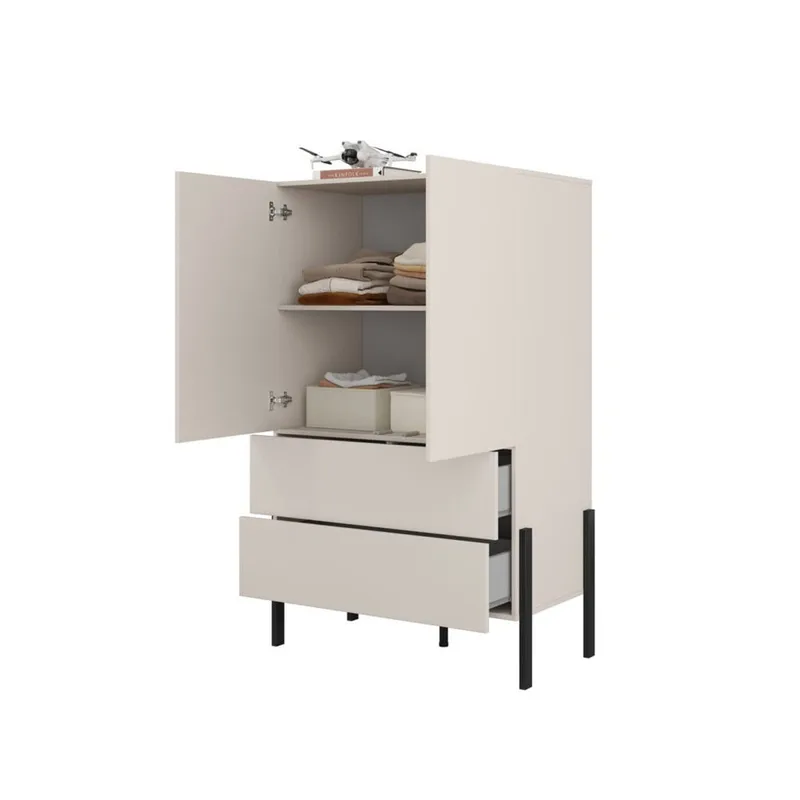 Linneskåp Jukon S 2 Dörrar med 2 Lådor - Kashmir - Förvaring - Klädförvaring - Garderob & garderobssystem - Klädskåp & fristående garderob