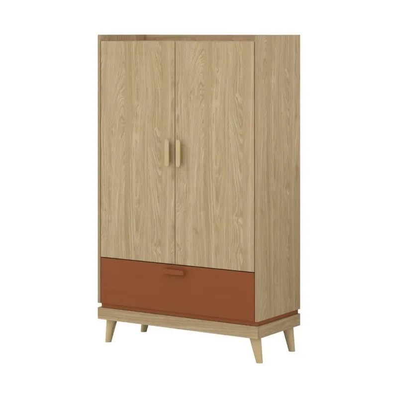 Linneskåp Scandi 2 dörrar 1 låda - Oljerad Ek - Förvaring - Klädförvaring - Garderob & garderobssystem - Klädskåp & fristående garderob