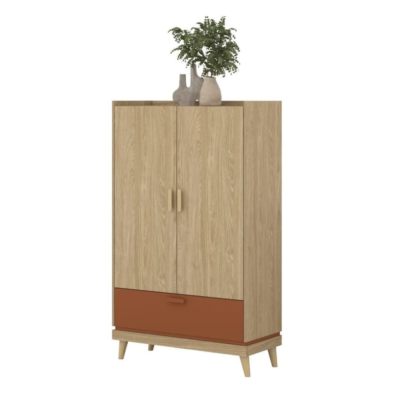 Linneskåp Scandi 2 dörrar 1 låda - Oljerad Ek - Förvaring - Klädförvaring - Garderob & garderobssystem - Klädskåp & fristående garderob