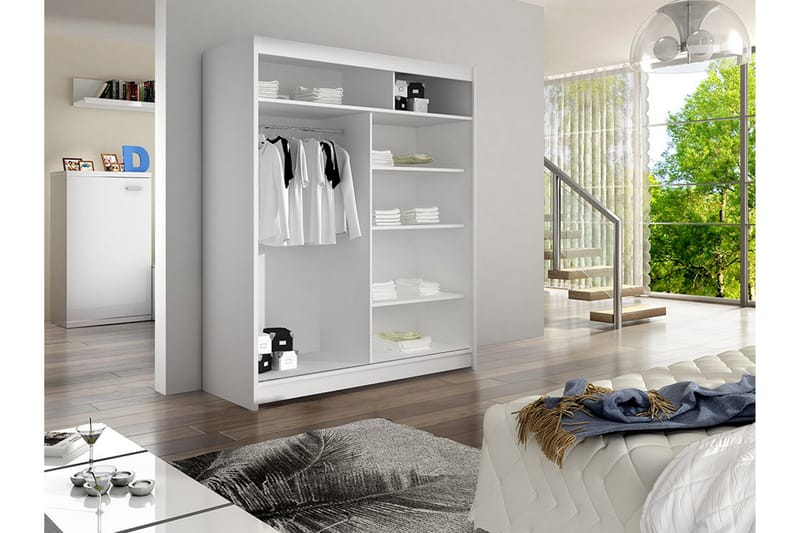 Liverpool Garderob 120x200 cm - Beige - Förvaring - Klädförvaring - Garderob & garderobssystem