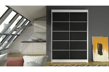 Liverpool Garderob 120x200 cm - Svart/Vit - Förvaring - Klädförvaring - Garderob & garderobssystem